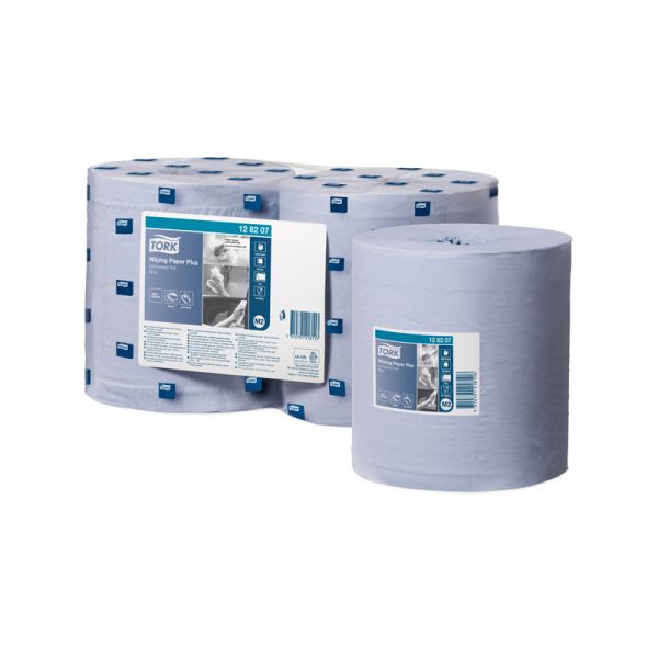 Tork Poetsrol Plus Centerfeed blauw