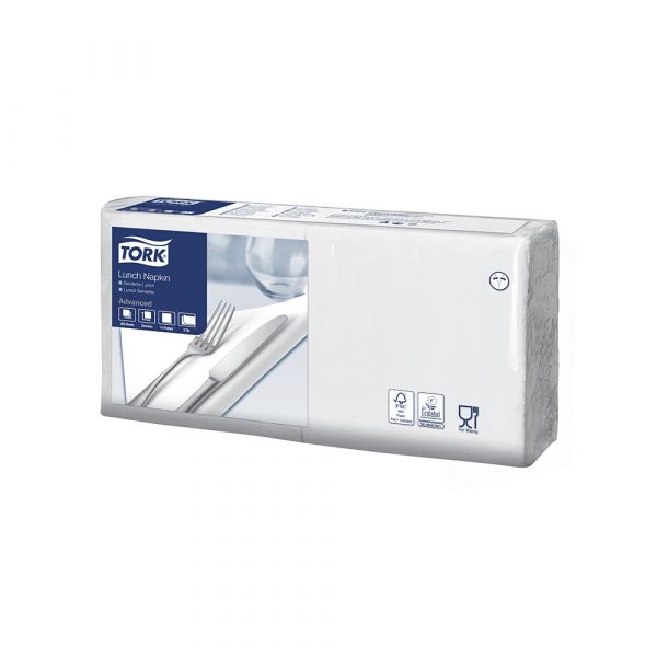 Tork servet wit 33x33cm