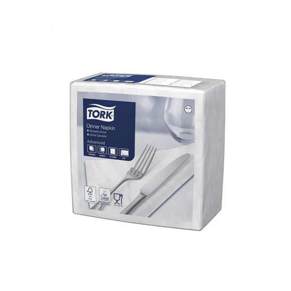 Tork servet wit 39x39cm