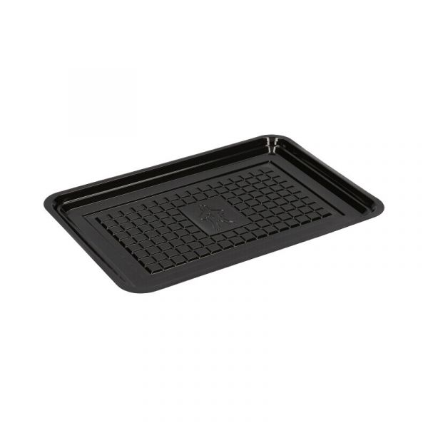 Vleesschaal plastic ruit zwart