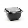 Salade bowl vierkant zwart 120 x 120 x 70 mm