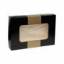 Cateringdoos zwart/goud 550 x 370 x 80 mm - karton / PLA