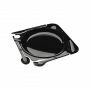 Caterplate bord en bestek zwart 255 x 255 x 25 mm