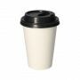 Koffiebeker met deksel 340 cc wit