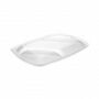Deksel voor Menubak PP 3-vaks zwart 280 x 200 x 20 mm