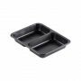 Duni Cater line menubak PP 2-vaks zwart 227 x 178 x 32 mm - 440 + 370 ml