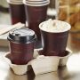 Duni koffiebeker Coffee Quick paars/rood 350 ml - PE gecoat papier