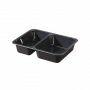 Duni menubak CPET 2-vaks zwart 225 x 175 x 43 mm - 655 + 455 ml