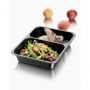 Duni menubak CPET 2-vaks zwart 225 x 175 x 43 mm - 655 + 455 ml