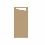 Duni Sacchetto Echoecho bruin met servet wit 8,5 x 19 cm - 2-laags