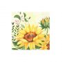 Duni Servet vierkant Sunflower 33 x 33 cm - 3-laags