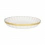 Fruitschaal karton met hoepel rond wit / goud 30 cm