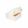Gebaksdoos vierkant wit goud 19 x 19 x 8 cm