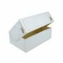 Gebaksdoos wit met goud dessin 240 x 160 x 80 mm - Karton
