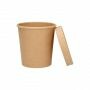 Kartonnen soepbeker bruin kraft 500 ml - 16 oz