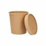 Kartonnen soepbeker bruin kraft 500 ml - 16 oz