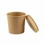Kartonnen soepbeker bruin kraft Ø 90 x 86 mm - 375 ml - 12 oz