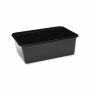 Maaltijdbak 1-vaks magnetron zwart 182 x 135 x 65 mm - 1.000 cc - PP (spuitgiet)