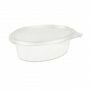 Ovale bak kristalhelder transparant met deksel 500 cc - 165 x 130 x 55 mm - APET