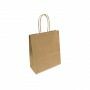 Papieren draagtas bruin met koord 22+10 x 31 cm - 90 g/m²