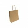 Papieren draagtas bruin met koord 18+8 x 22 cm - 90 g/m²