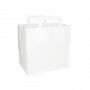 Papieren draagtas kraft wit 26 x 17 x 25 cm