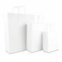 Papieren draagtas wit met koord 22+10 x 31 cm - 90 g/m