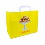 Papieren draagtas oliebollen geel 320 x160 x 250 mm - 70 gram