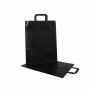 Papieren draagtas zwart 22 + 11 x 36 cm - 80 gram
