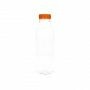 PET fles transparant met oranje dop 500 cc