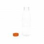 PET fles transparant met oranje dop 500 cc