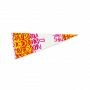 Puntzak snoep party geel/rood 180 x 370 mm - 45 my - 0,5 pond - PP