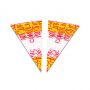 Puntzak snoep party geel/rood 180 x 370 mm - 45 my - 0,5 pond - PP