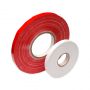 PVC tape met papier rood/wit 9 mm x 180 m - voor duo zakkensluiter