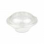 Ronde bak kristalhelder transparant met deksel 250 cc - Ø 115 x 45 mm - APET