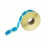 Ronde stickers op rol fluor blauw Ø 36 mm - permanent