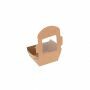 Saladebak karton met venster 90 x 90 x 45 mm