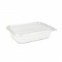 Rechthoekige bak kristalhelder transparant met deksel 750 cc - 185 x 135 x 45 mm - APET