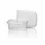 Saladebakje rechthoekig transparant 108 x 83 x 40 mm - 200 cc - PP