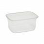 Saladebakje rechthoekig transparant 108 x 83 x 45 mm - 250 cc - PP