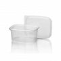 Saladebakje rechthoekig transparant 108 x 83 x 45 mm - 250 cc - PP