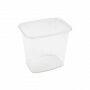 Saladebakje rechthoekig transparant 108 x 83 x 95 mm - 500 cc - PP
