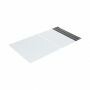 Verzendzak plastic wit / zwart met dubbele kleefstrip 50 x 70 + 8 cm