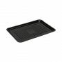 Vleesschaal plastic ruit zwart 125 x 180 mm