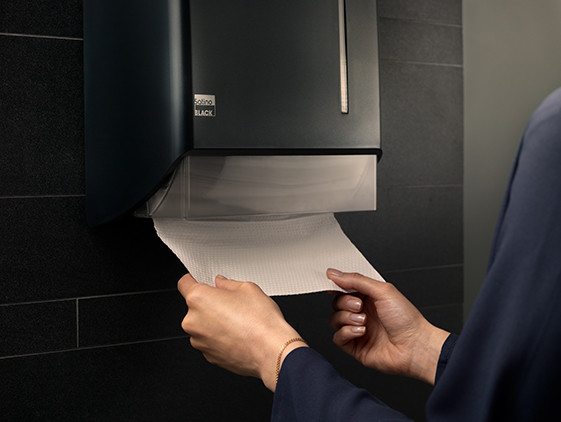 Gratis Satino Black dispensers