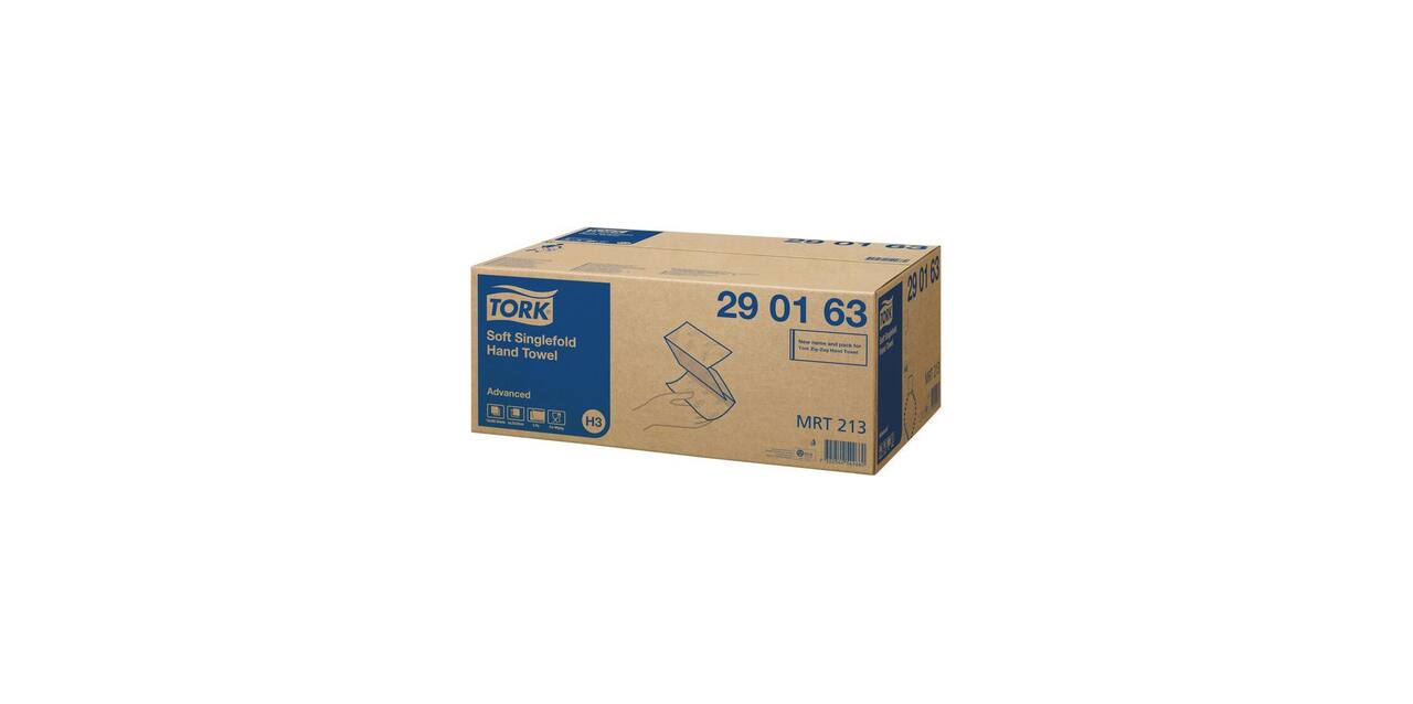 290163 - Handdoek recycled papier 23 x 24,8 cm wit 2-laags Z-vouw zacht TORK