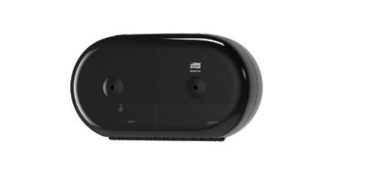 682008 - Toiletpapier dispenser kunststof 15,6 x 39,8 x 22,1 cm zwart SmartOne® mini twin TORK T9