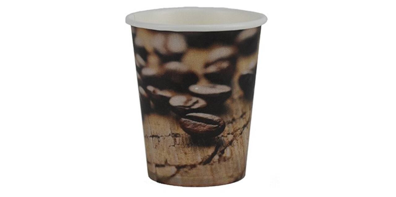 Drinkbeker karton/PE 200 ml 8oz bean