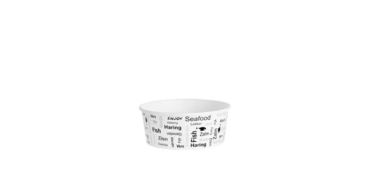 Bucket karton rond ø 17,5 cm 42oz "enjoy fish"