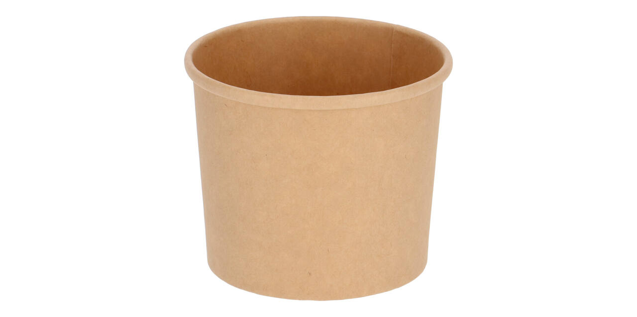 Bak bruinkraft/PE rond Ø  96/75 mm 350 ml  12oz  - 380